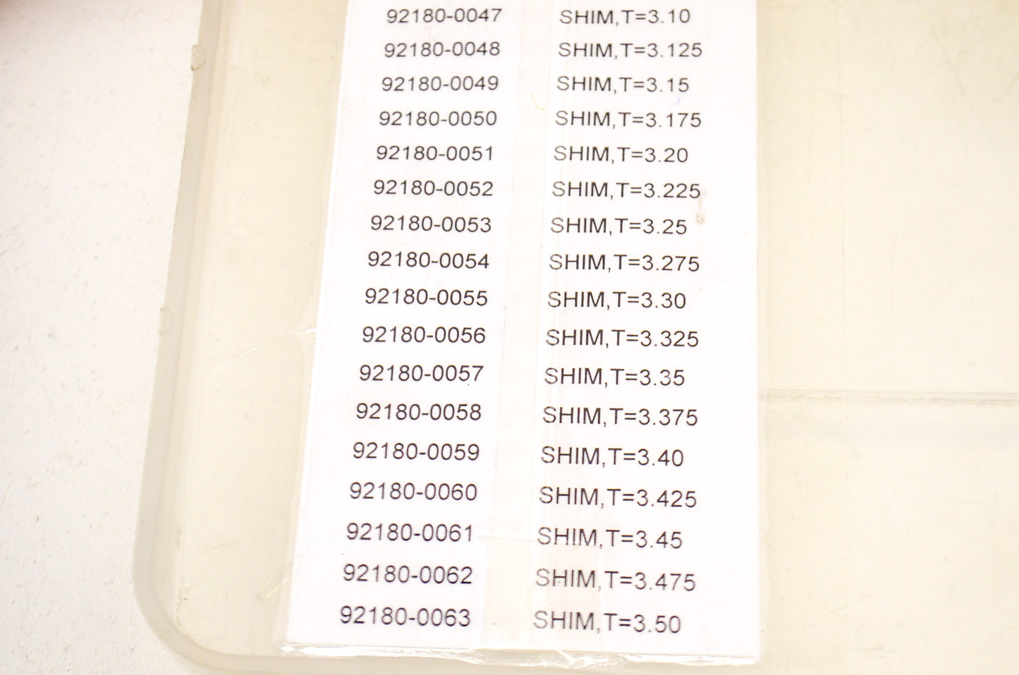 KX250F Shim Kit
