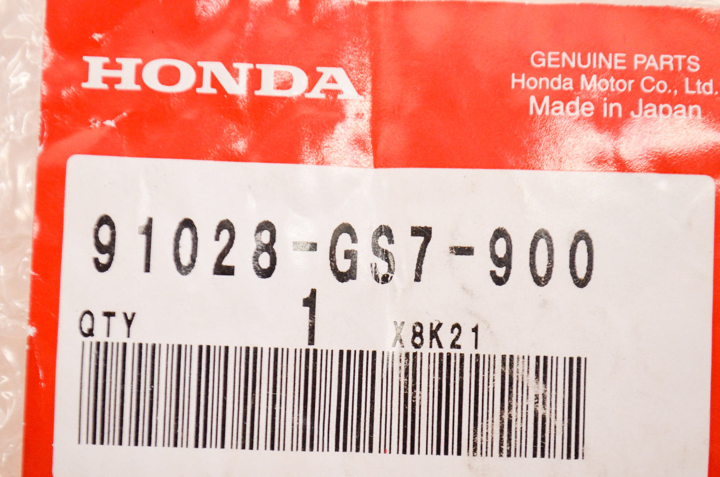 OEM Honda 91028-GS7-900 Bearing 6203UU NOS