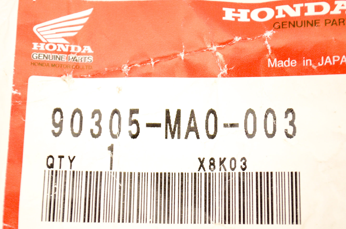 OEM Honda 90305-MA0-003 Axle Nut (16MM) NOS