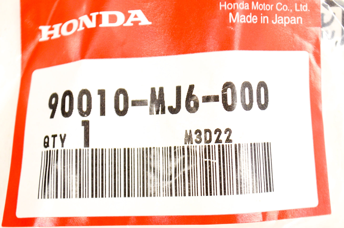 OEM Honda 90010-MJ6-000 Bolt (6X16) NOS