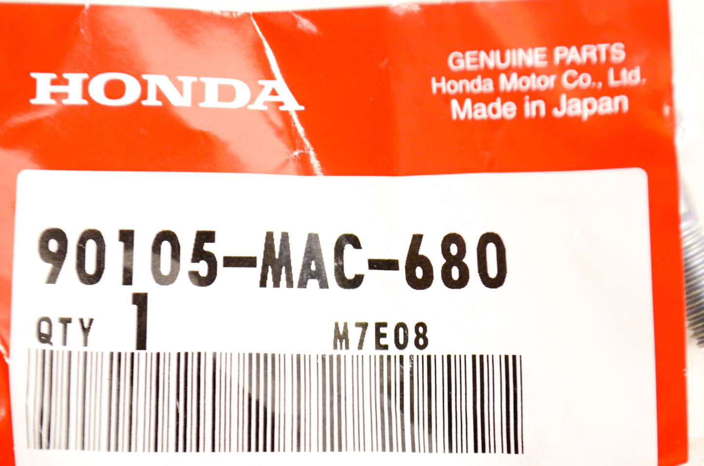 OEM Honda 90105-MAC-680 Disk Bolt 6x19 Qty 2 NOS