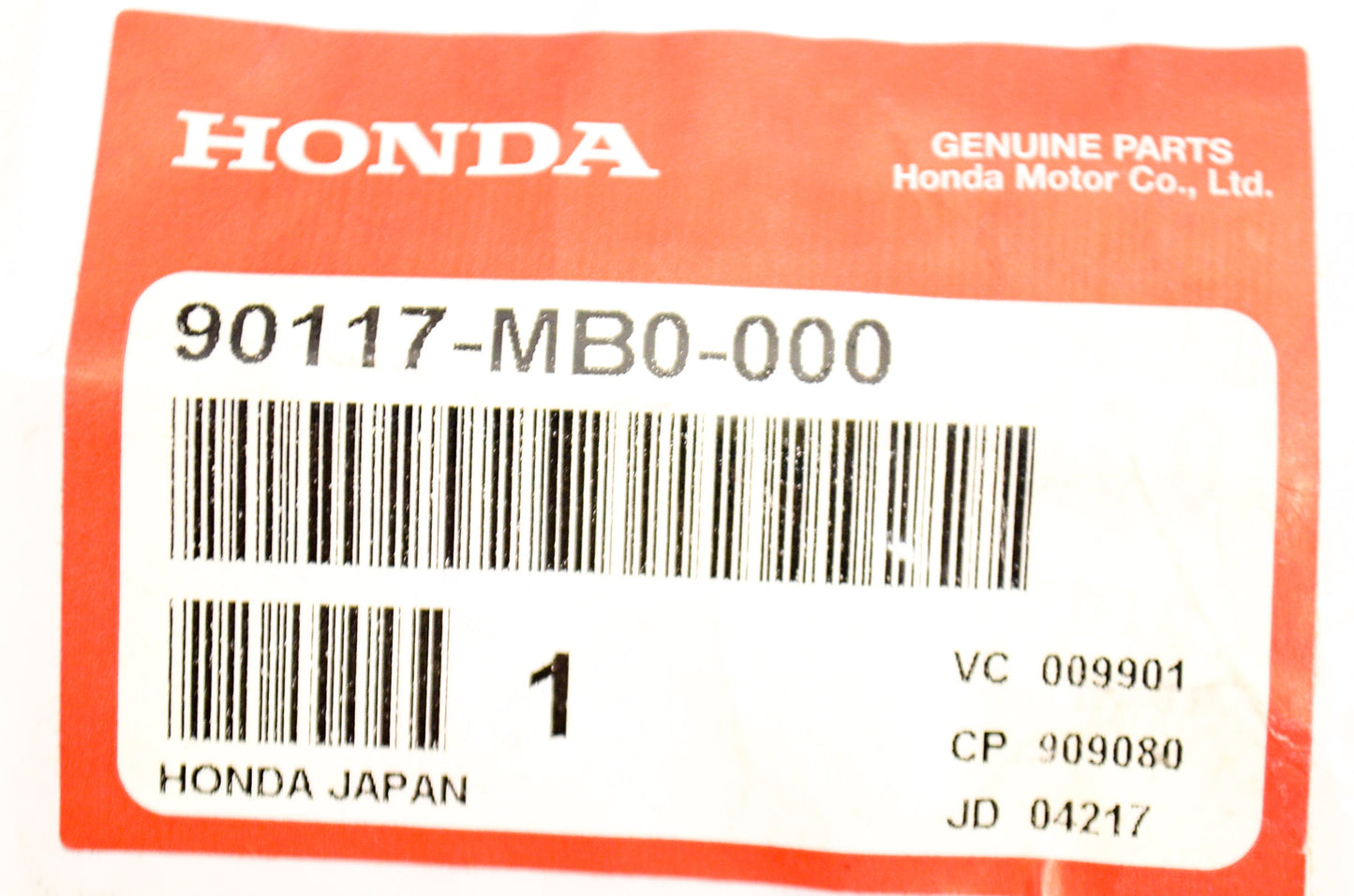 OEM Honda 90117-MB0-000 Socket Bolt (6X23) Qty 2 NOS