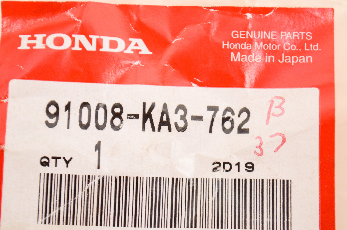 OEM Honda 91008-KA3-762 Bearing NOS