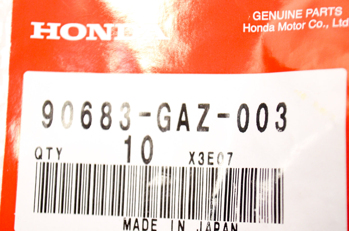 OEM Honda 90683-GAZ-003 Trim Clip NOS
