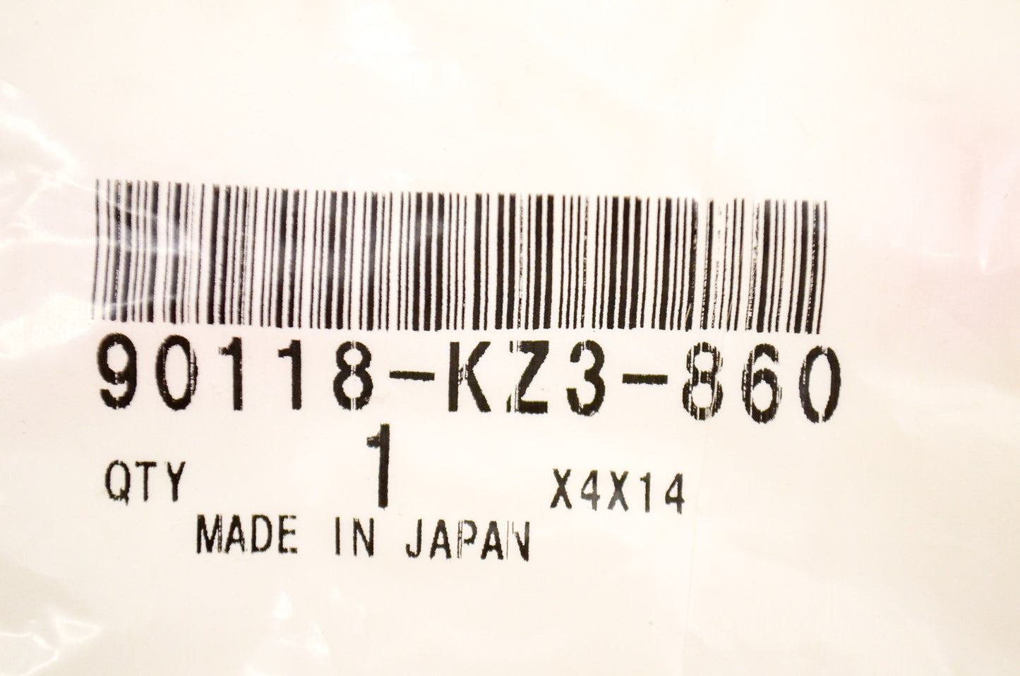 OEM Honda 90118-KZ3-860 Rear Bolt 8x22 NOS