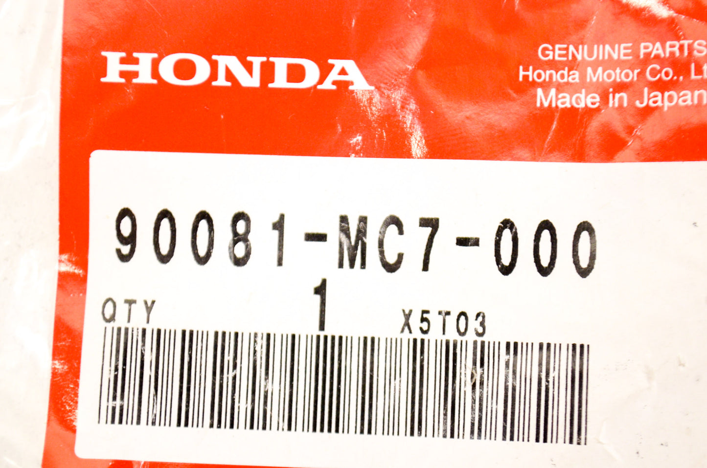 OEM Honda 90081-MC7-000 Plug Bolt NOS