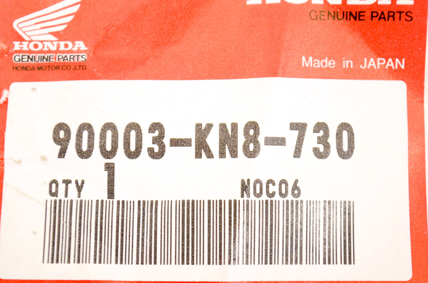 OEM Honda 90003-KN8-730 Socket Bolt (6X20) NOS