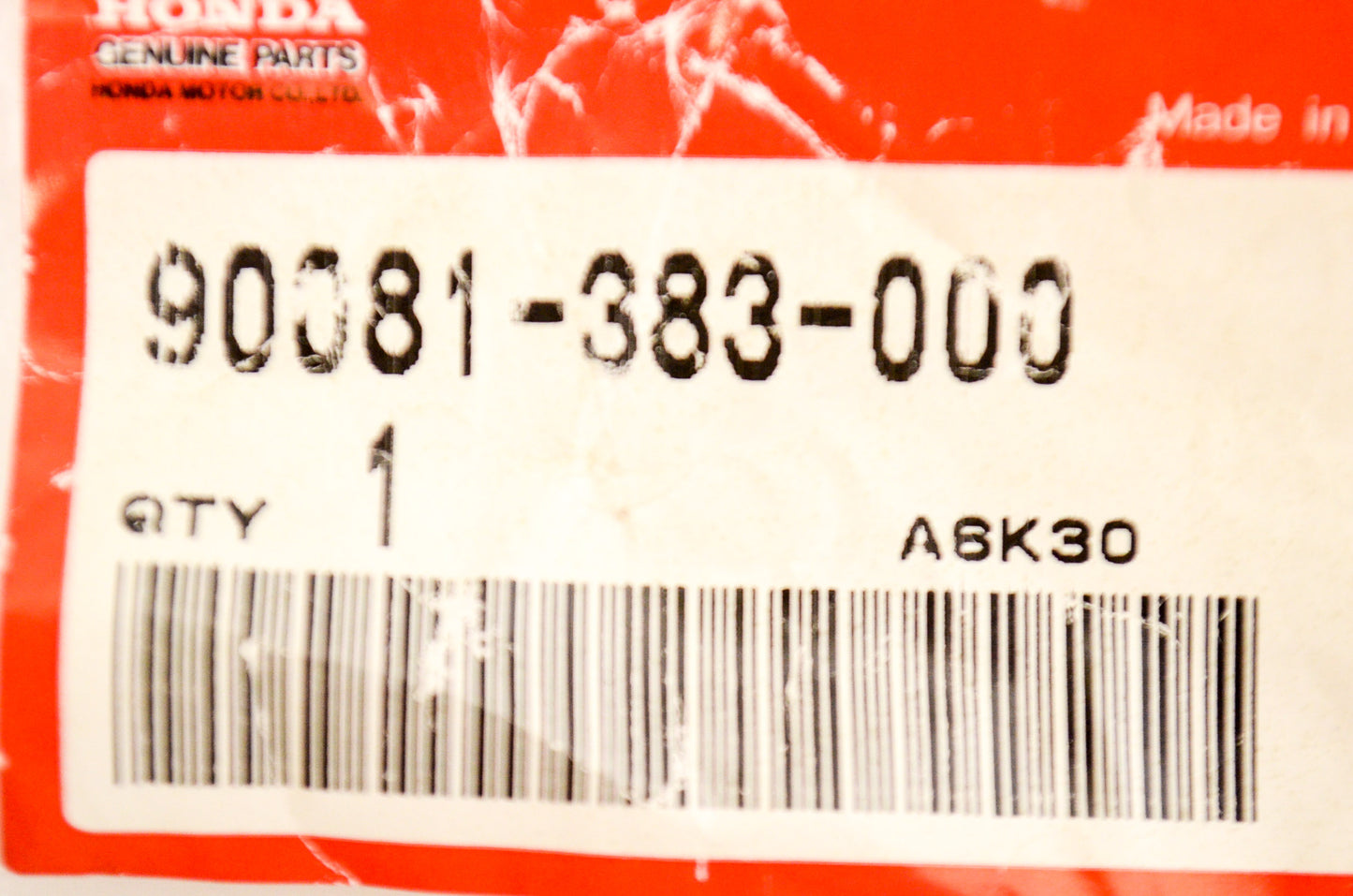 OEM Honda 90081-383-000 Socket Bolt (6MM) NOS
