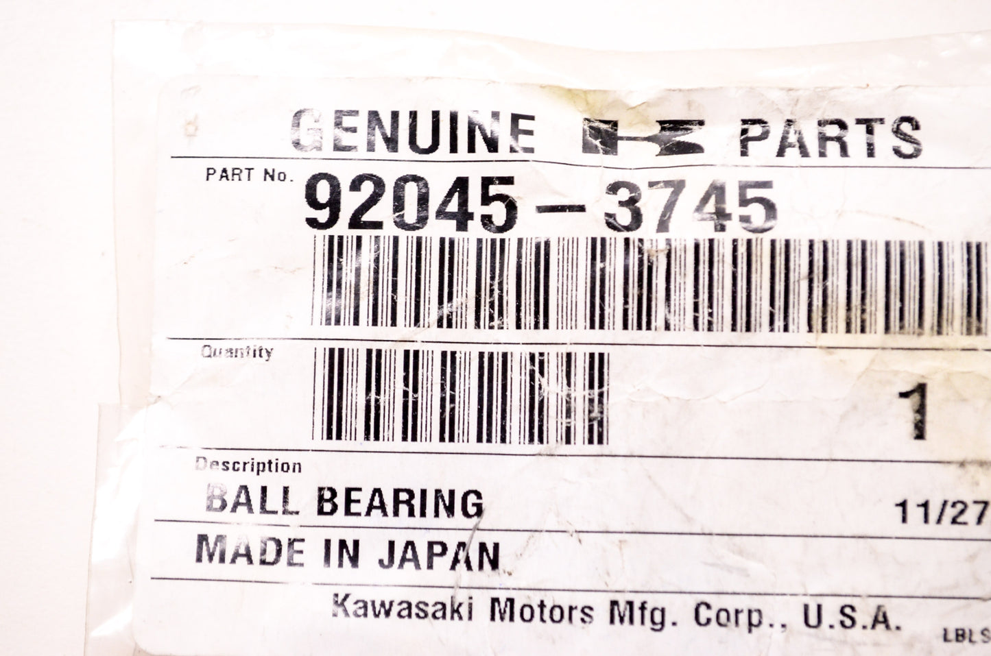OEM Kawasaki 92045-3745 Ball Bearing 62/22 2R NOS