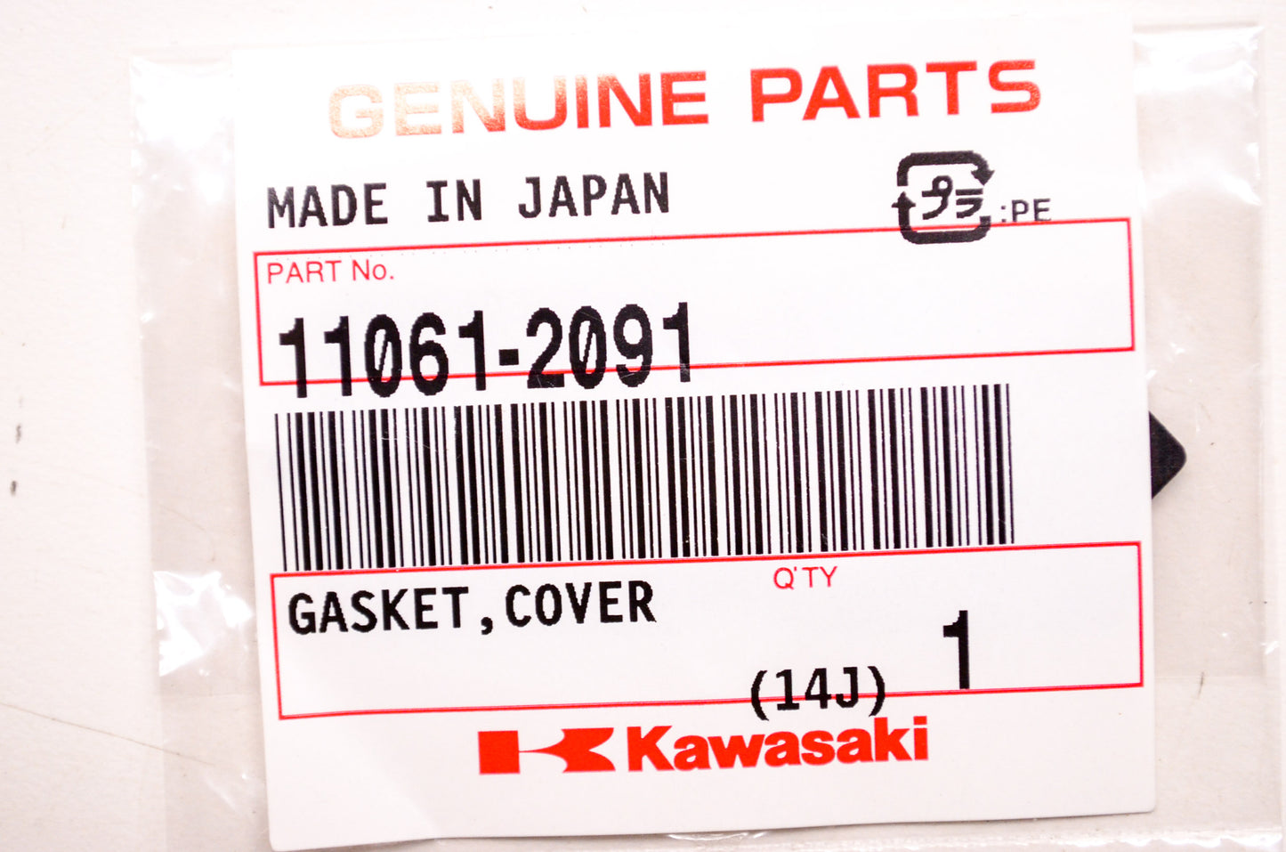 OEM Kawasaki 11061-2091 Cover Gasket NOS