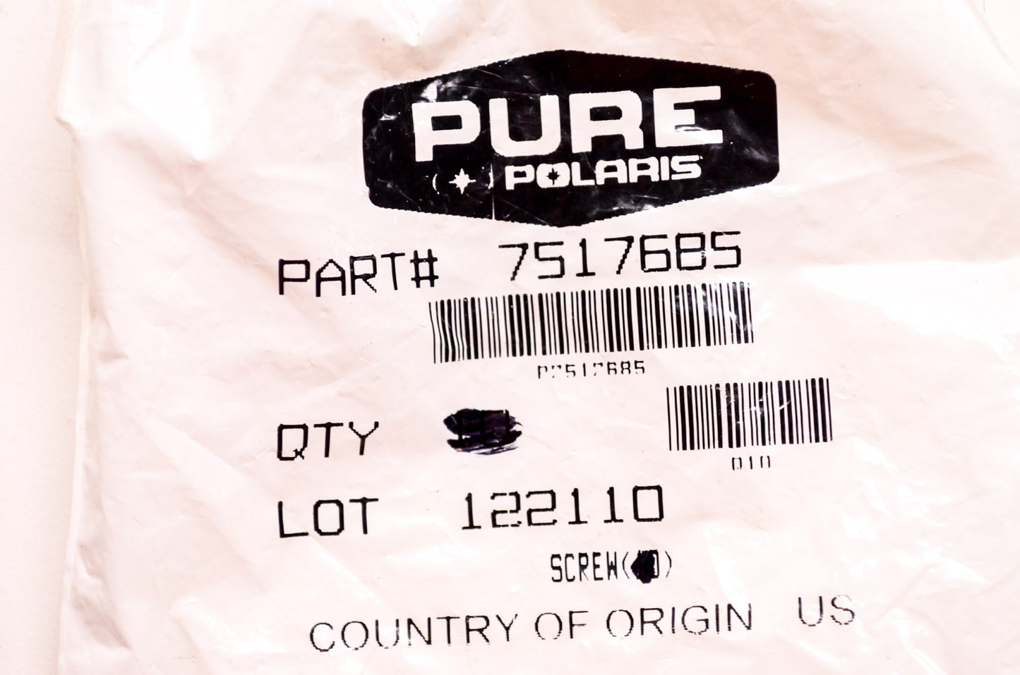 OEM Polaris 7517685 Screw Qty 5 NOS