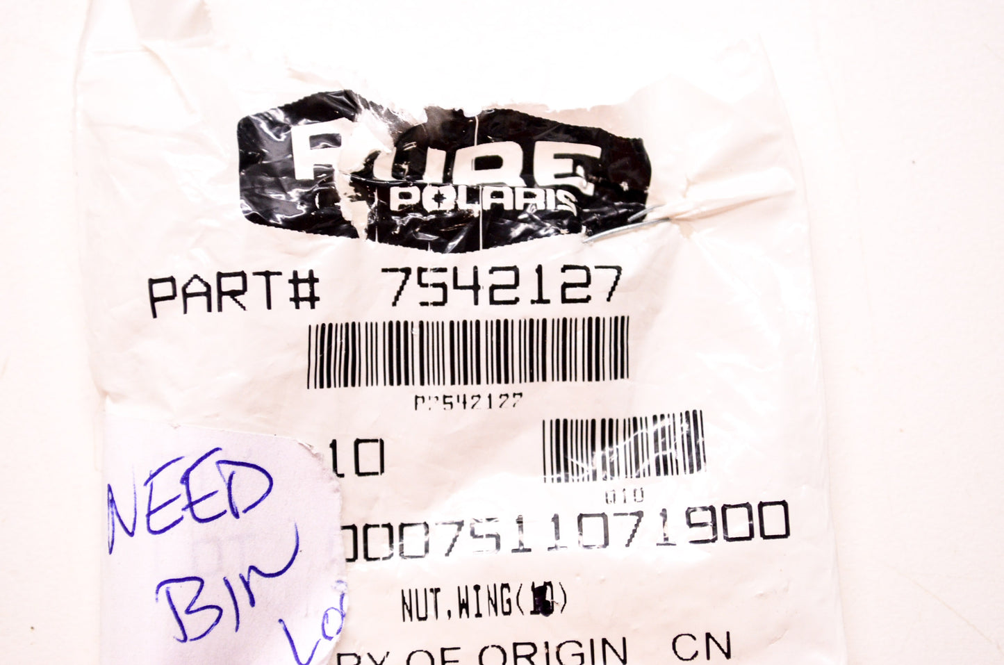 OEM Polaris 7542127 Wing Nut Qty 3 NOS