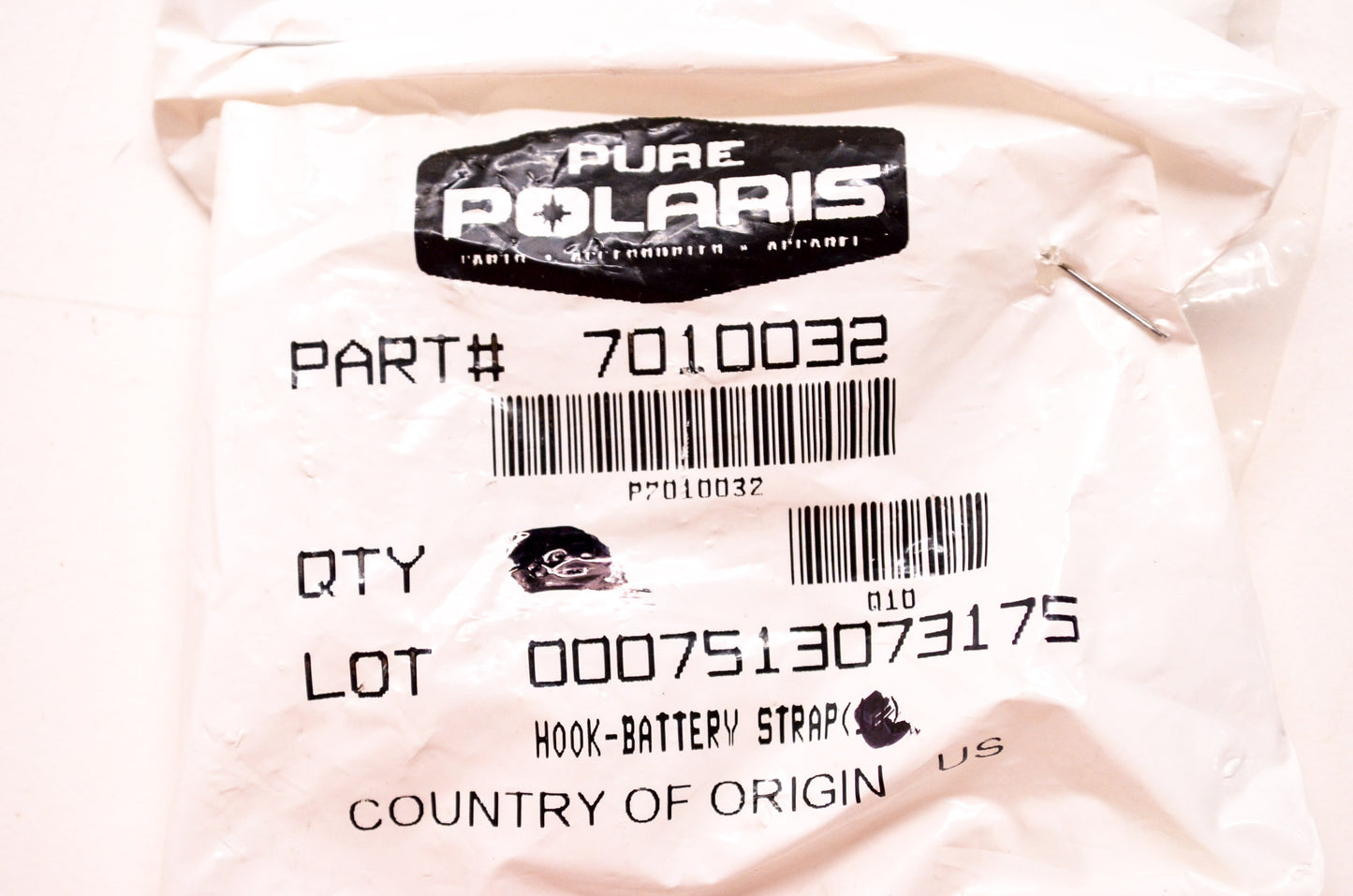 OEM Polaris 7010032 Battery Strap Hook Qty 4 NOS