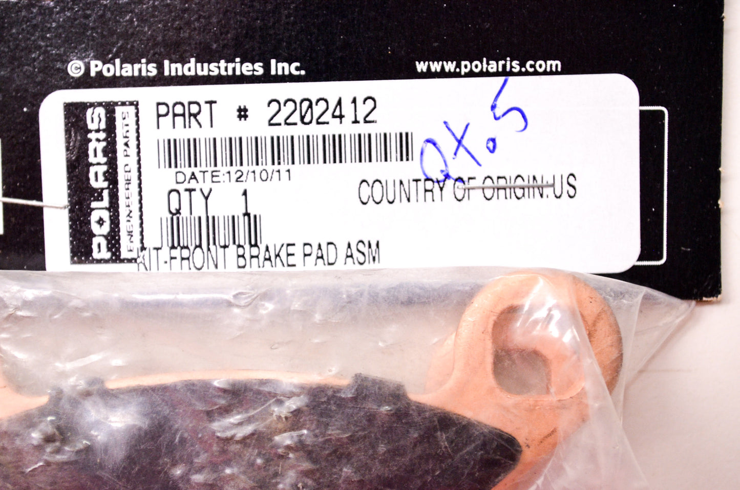 OEM Polaris 2202412 Brake Pad Kit Assembly NOS