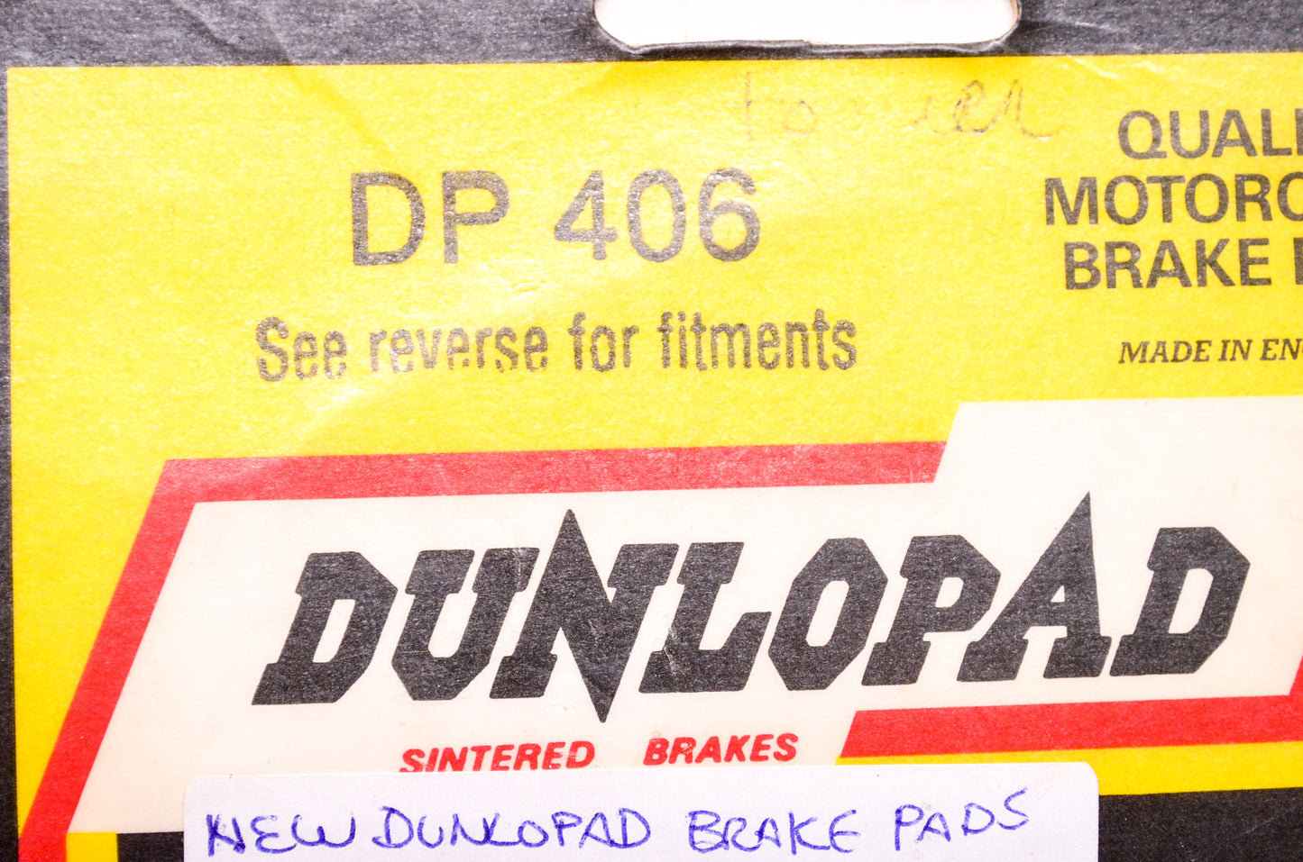 Dunlopad DP406, PP406 Brake Pad Pair Yamaha NOS