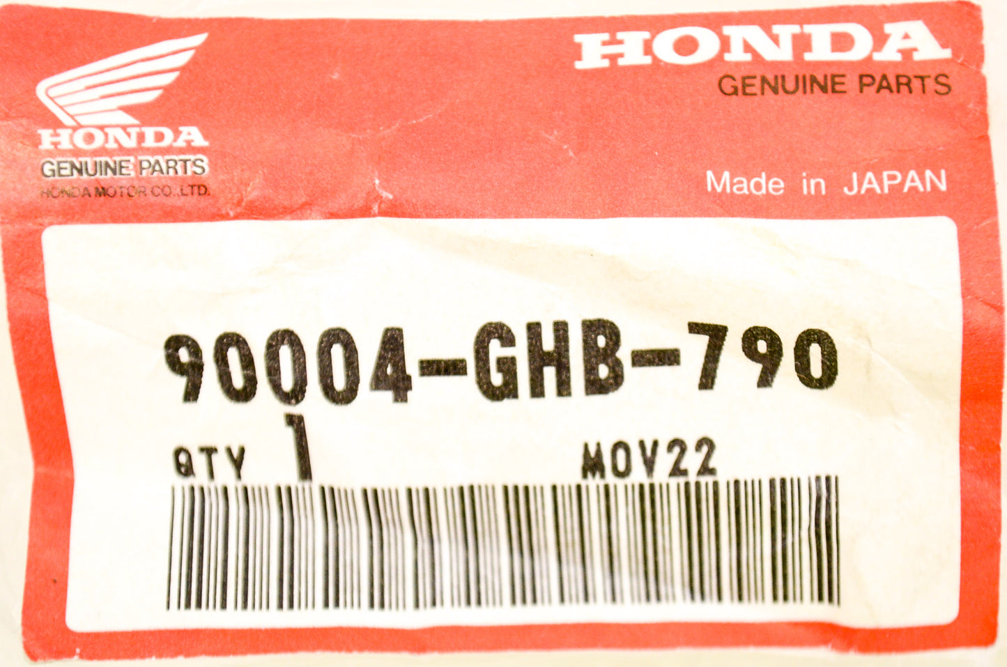 OEM Honda 90004-GHB-790 Flange Bolt (6X80) NOS