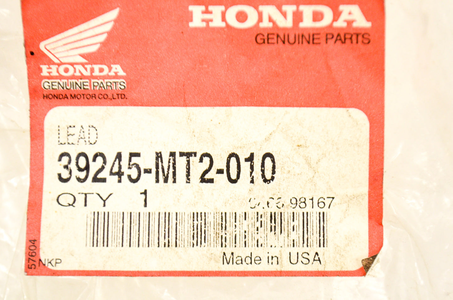 OEM Honda 39245-MT2-010 Lead NOS