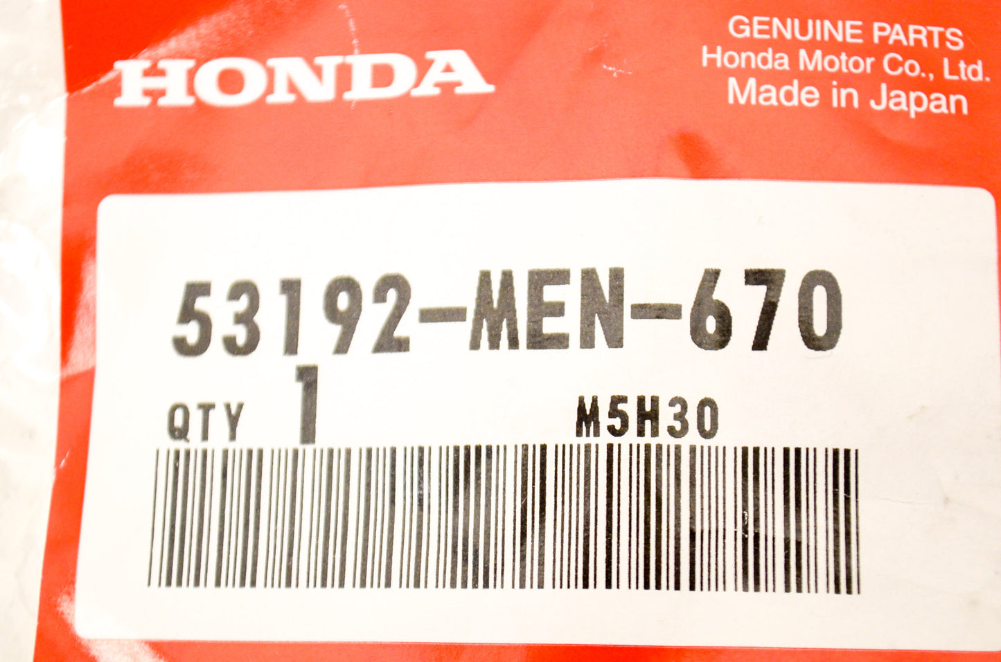 OEM Honda 53192-MEN-670 Wire Adjusting Bolt NOS