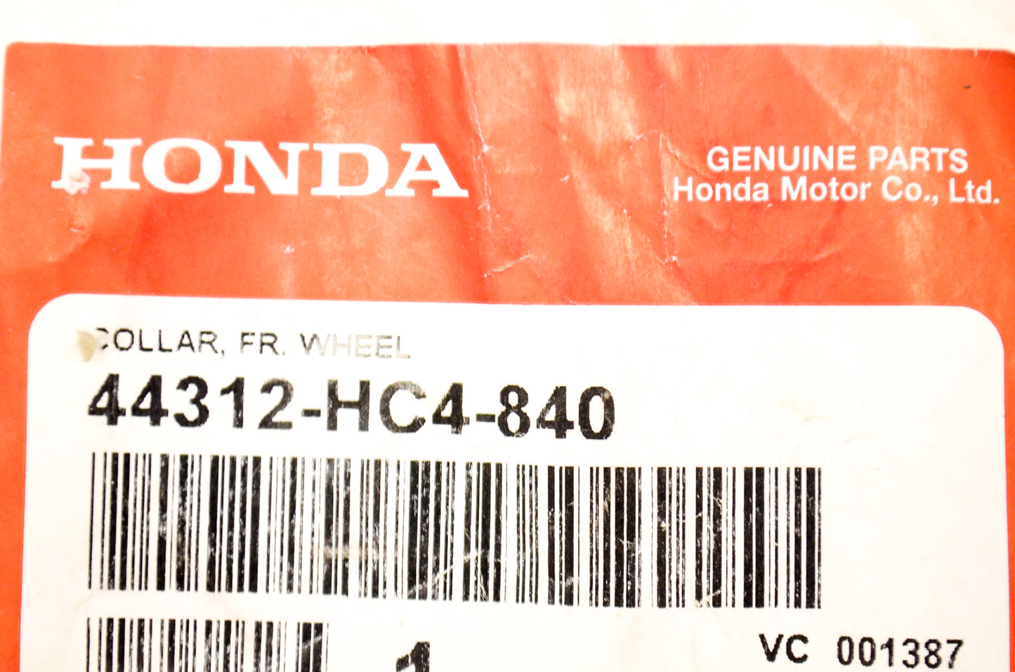 New OEM Honda Front Wheel Collar NOS