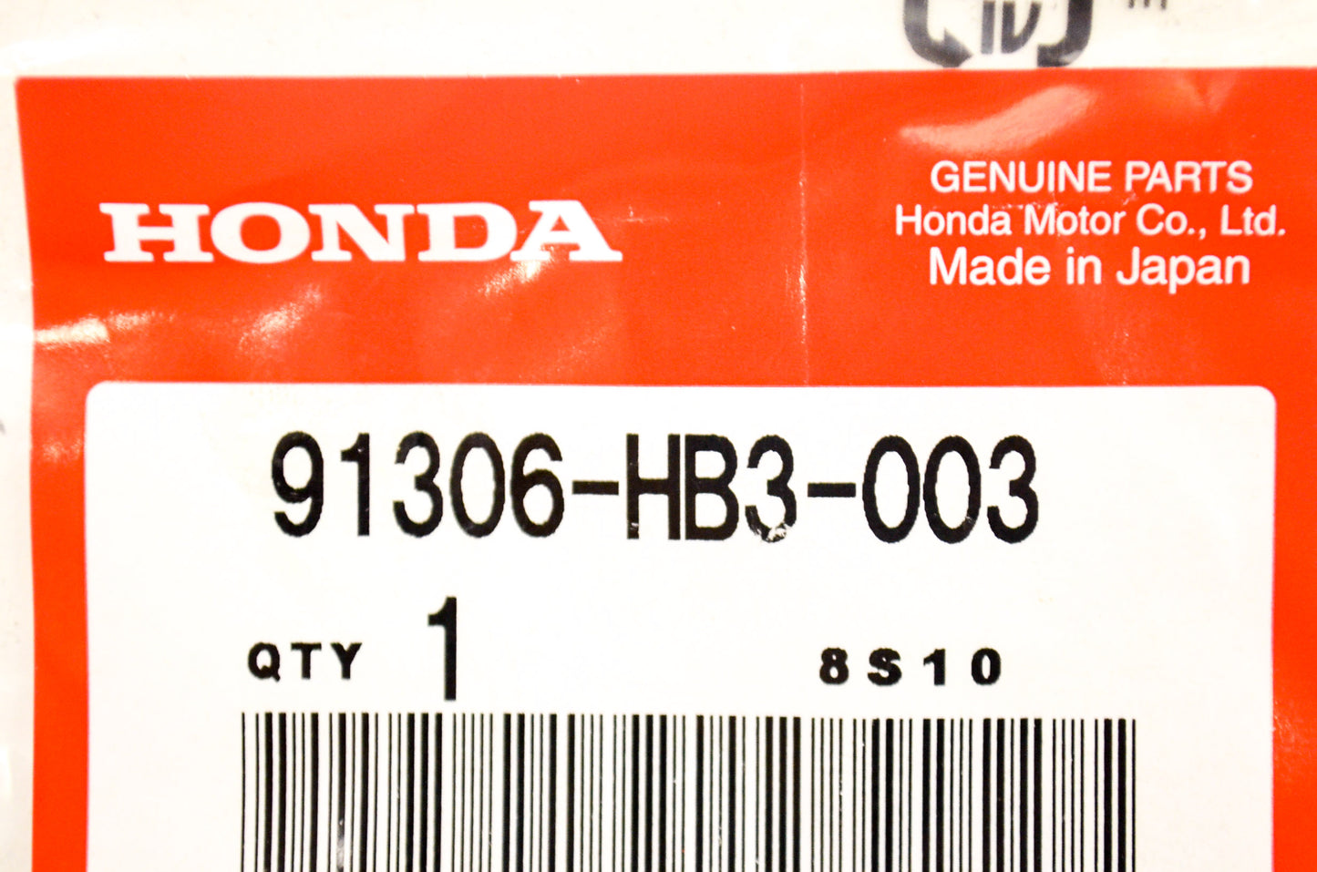 OEM Honda 91306-HB3-003 O-Ring (8X1.7) NOS