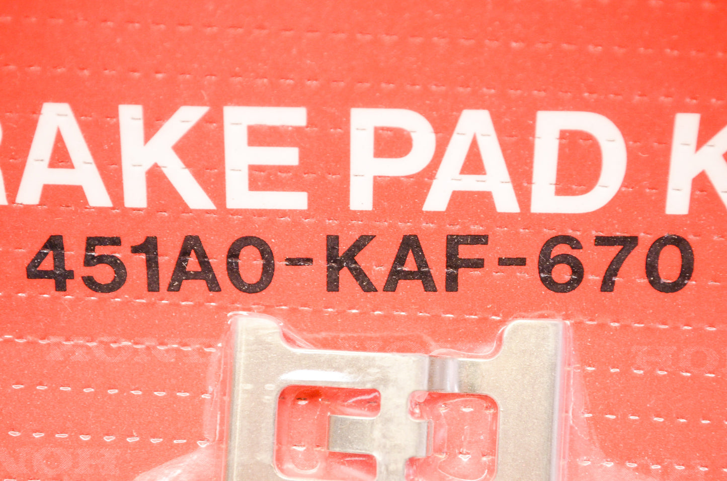 OEM Honda 451A0-KAF-670 Front Pad Set NOS