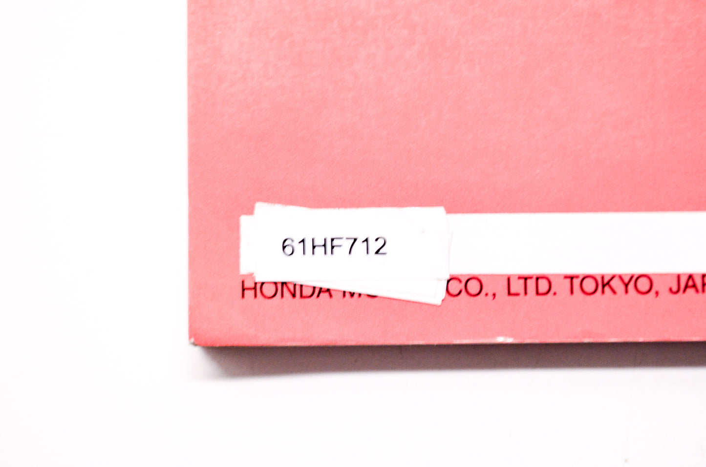 OEM Honda 61HF712 Service Manual TRX90 93-05