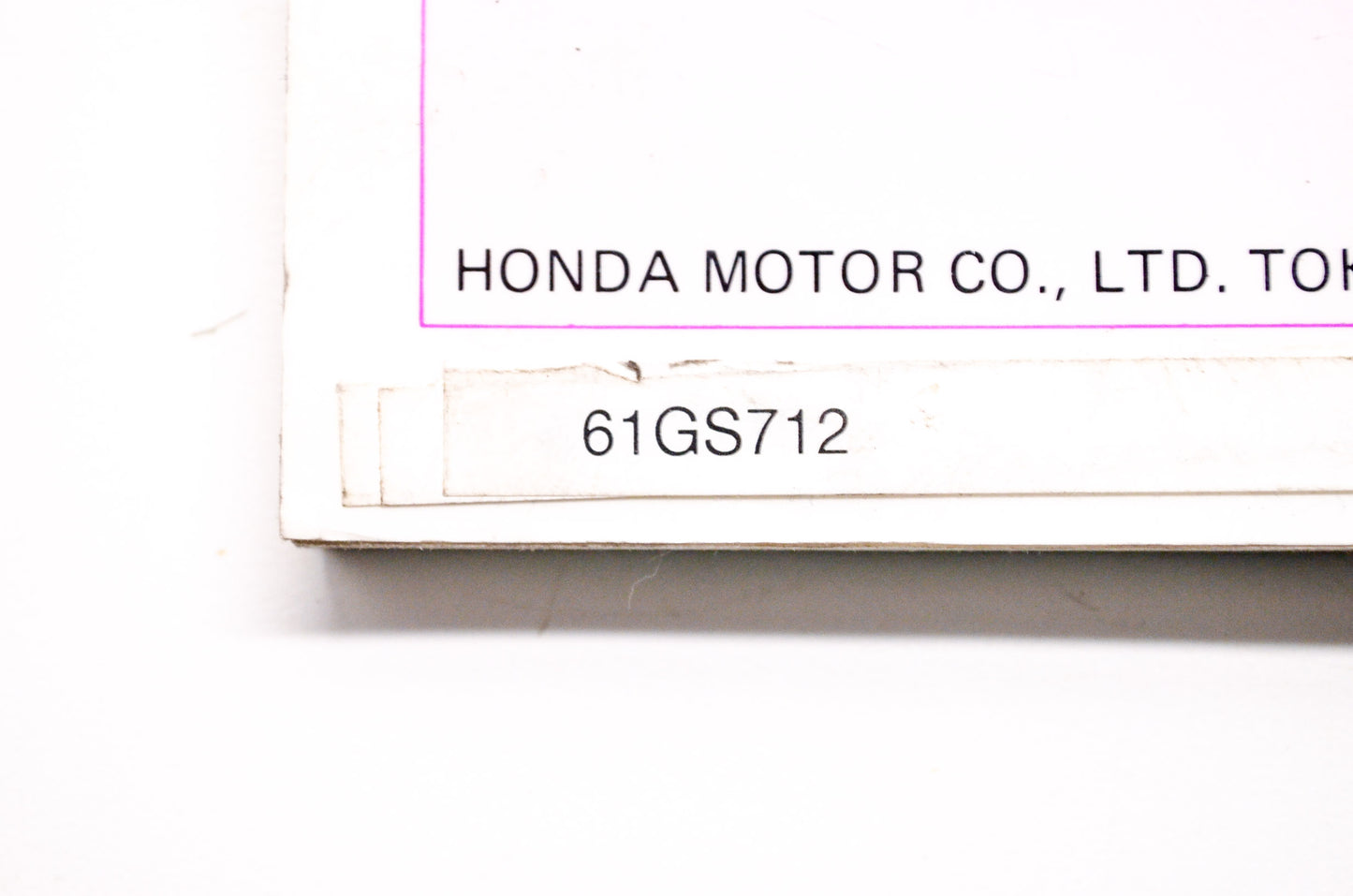 OEM Honda 61GS712 Service Shop Manual 1988-2001 SA50/SA50P Elite 50 LX/SR/S