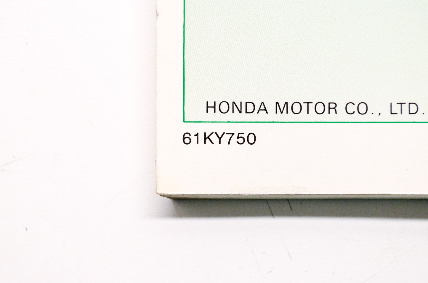 OEM Honda 61KY750 Service Shop Manual 89 NX125