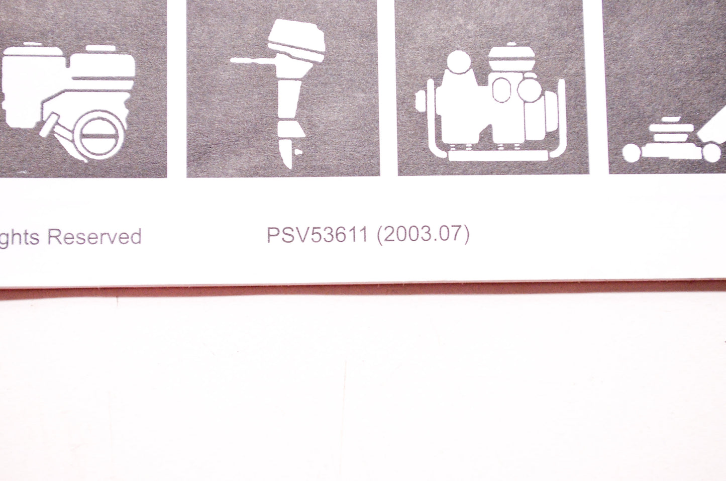 OEM Honda PSV53611 (2003.07) Power Equipment Provisional Service Shop Informatio