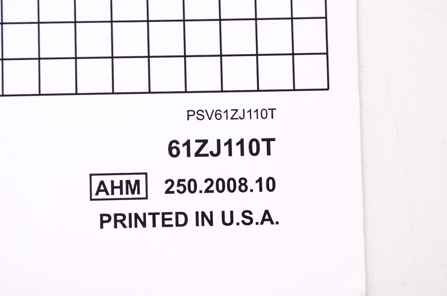 OEM Honda 61ZJ110T Engines Service Shop Manual GX610U1 GX620U1 GX670U Supplement