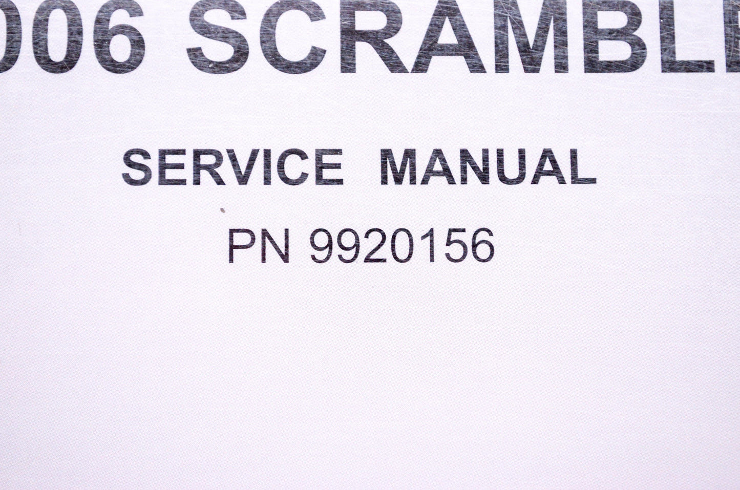 OEM Polaris 9920156 Service Manual 06 Scrambler 500 4X4
