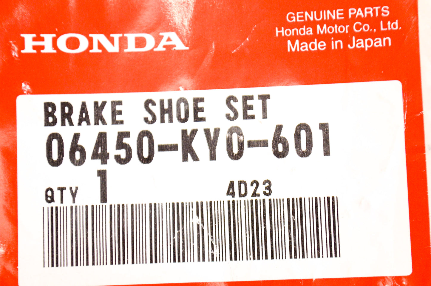 OEM Honda 06450-KY0-601 Brake Shoe Kit NOS