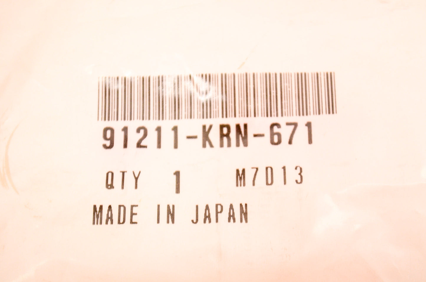 OEM Honda 91211-KRN-671 Water Pump Seal NOS