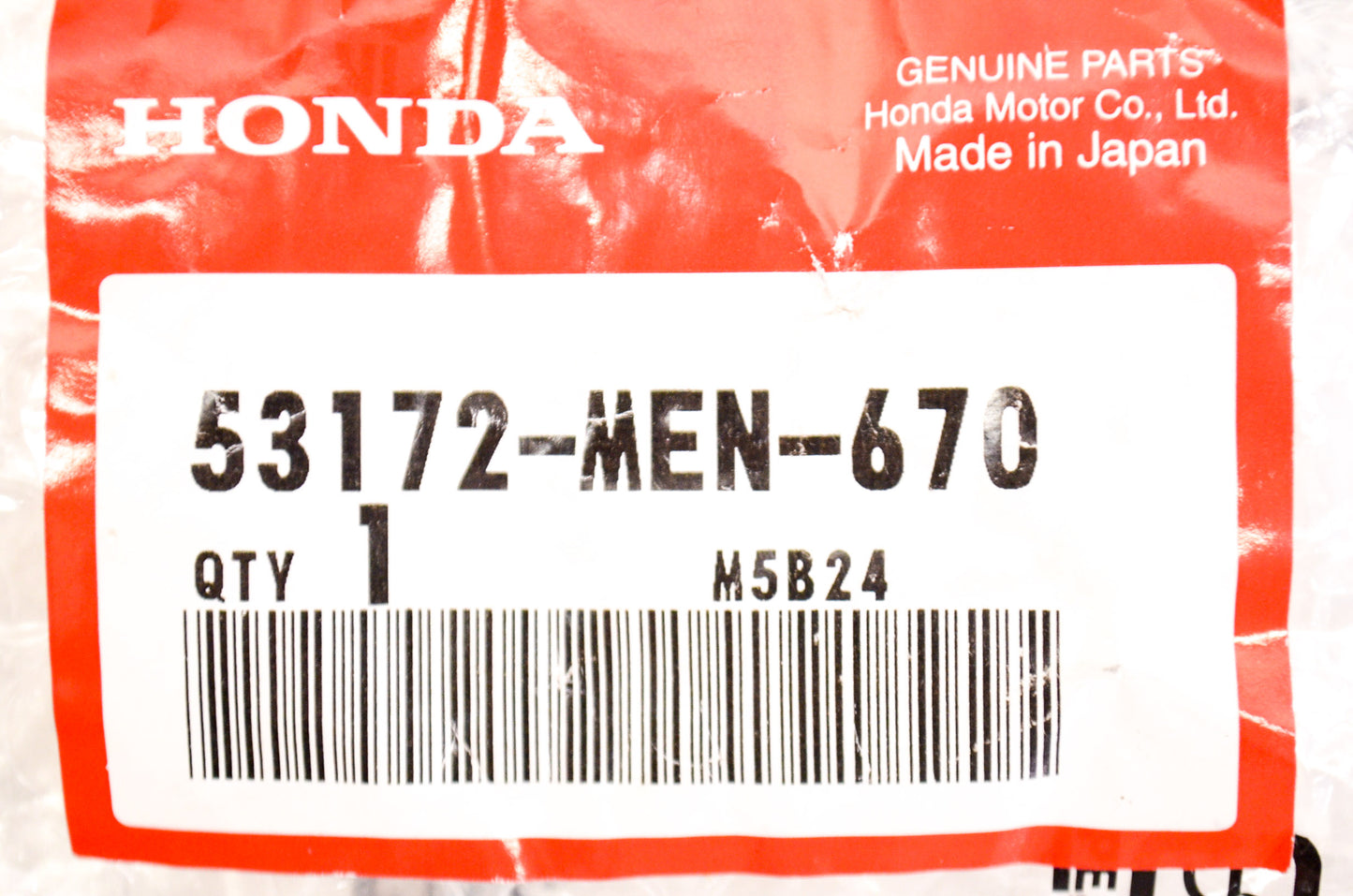 OEM Honda 53172-MEN-670 Left Bracket NOS