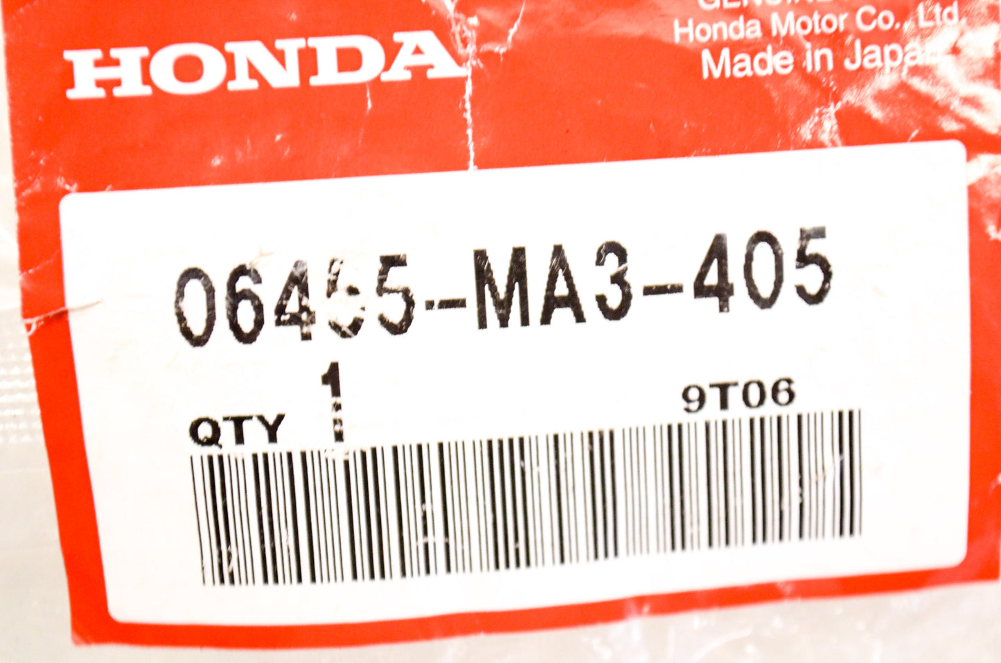 OEM Honda 06455-MA3-405 Brake Pad Set NOS