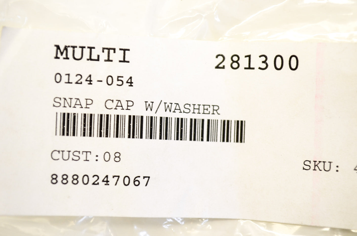 OEM Arctic Cat 0124-054 Snap Cap w/ Washer NOS