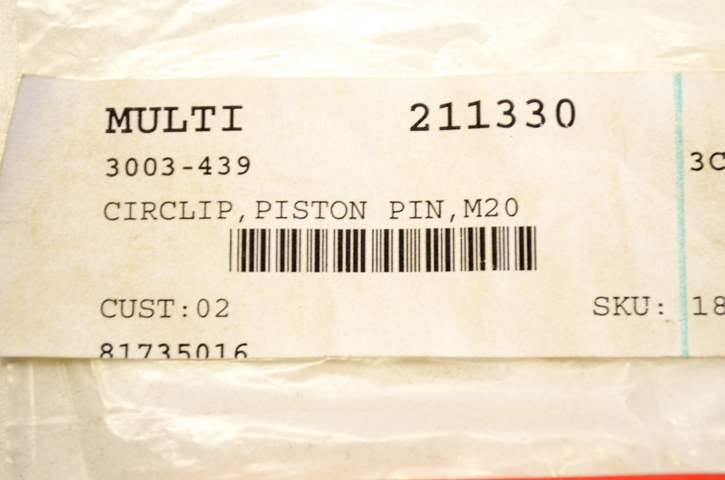 New OEM Arctic Cat Piston Pin Circlip M20 QTY 2 NOS