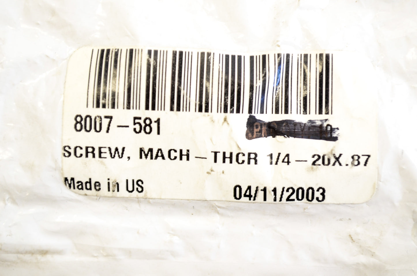 OEM Arctic Cat 8007-581 Machine Screw 1/4-20X.87 Qty 8 NOS