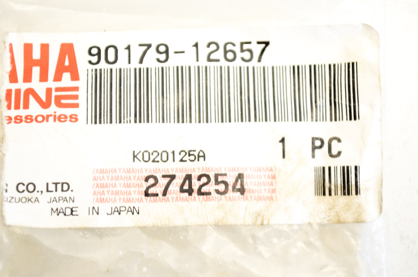OEM Yamaha 90179-12657-00 Special Shape Nut NOS
