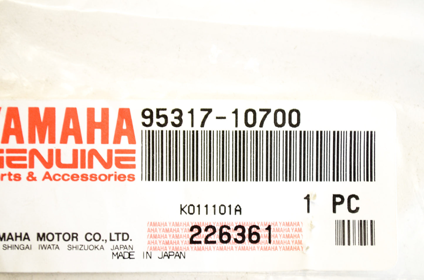 OEM Yamaha 95317-10700-00 Nut Qty 2 NOS