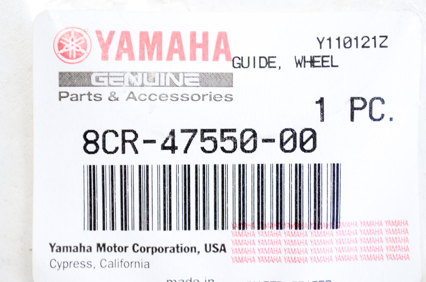 OEM Yamaha 8CR-47550-00-00 Guide Wheel NOS