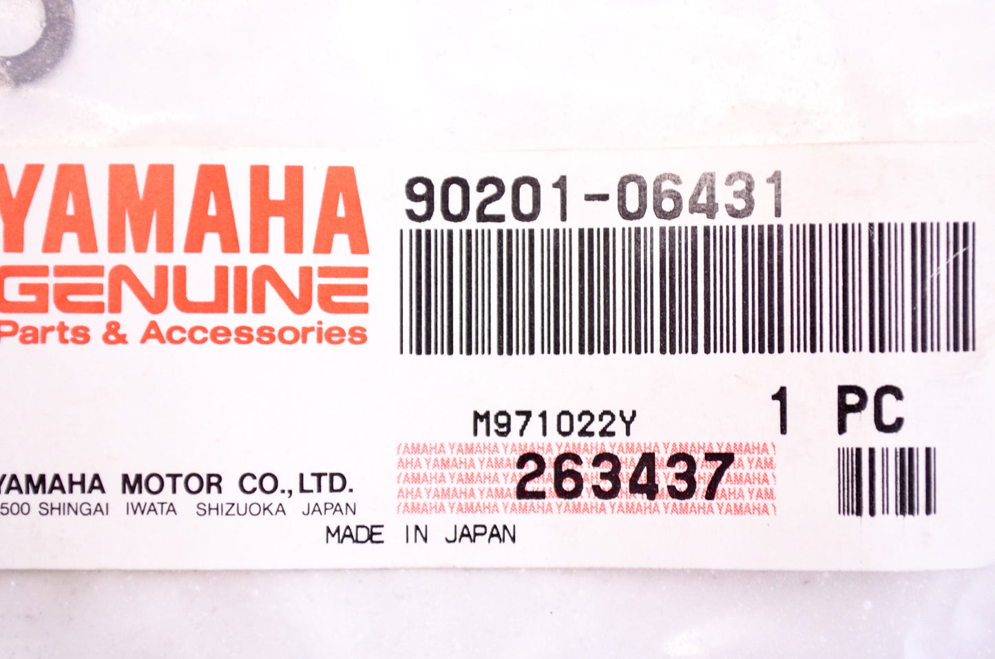 OEM Yamaha 90201-06431-00 Plate Washer
