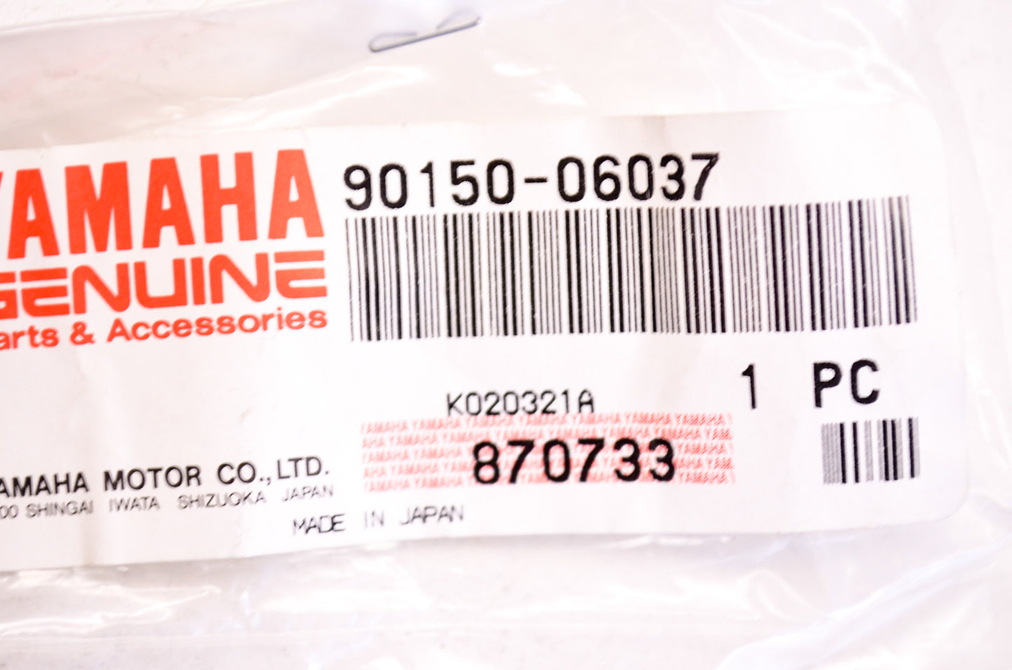 OEM Yamaha 90150-06037-00 Round Head Screw