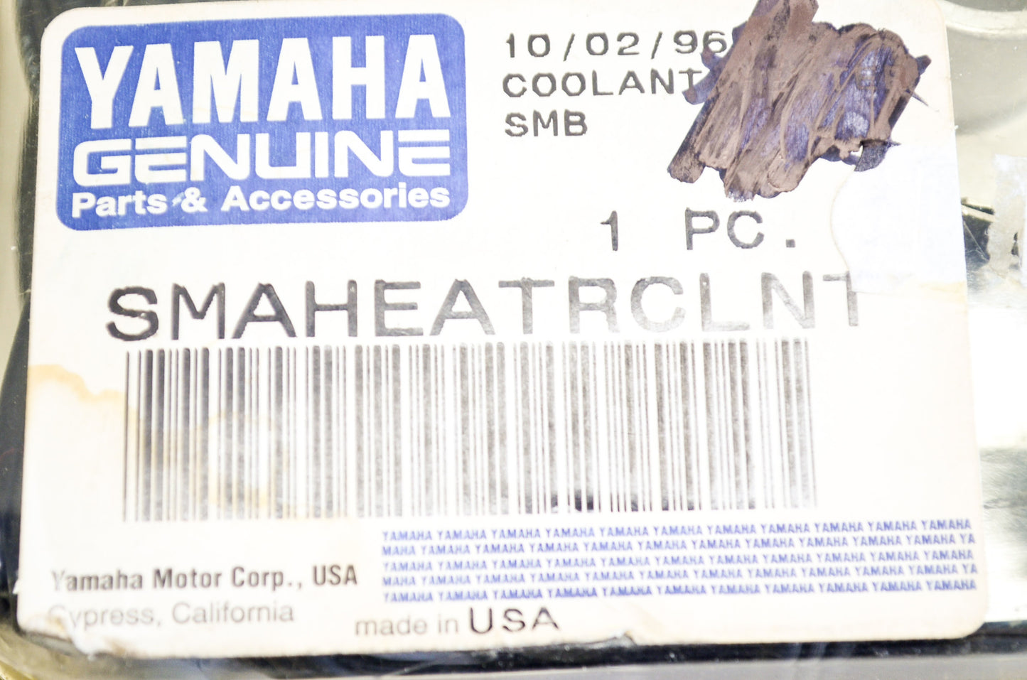 OEM Yamaha SMA-HEATR-CL-NT Heater Coolant NOS