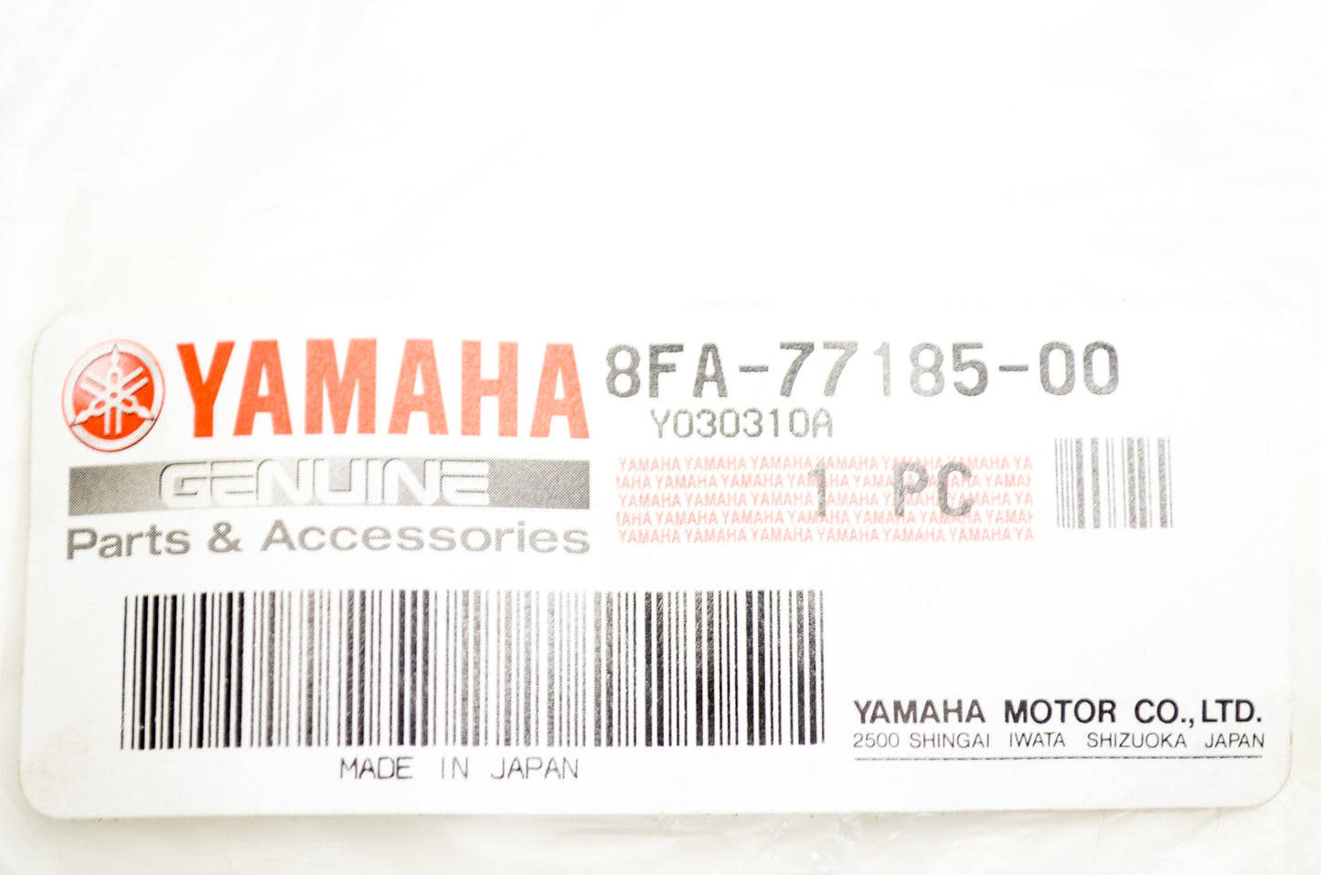 OEM Yamaha 8FA-77185-00-00 Plate 1 NOS