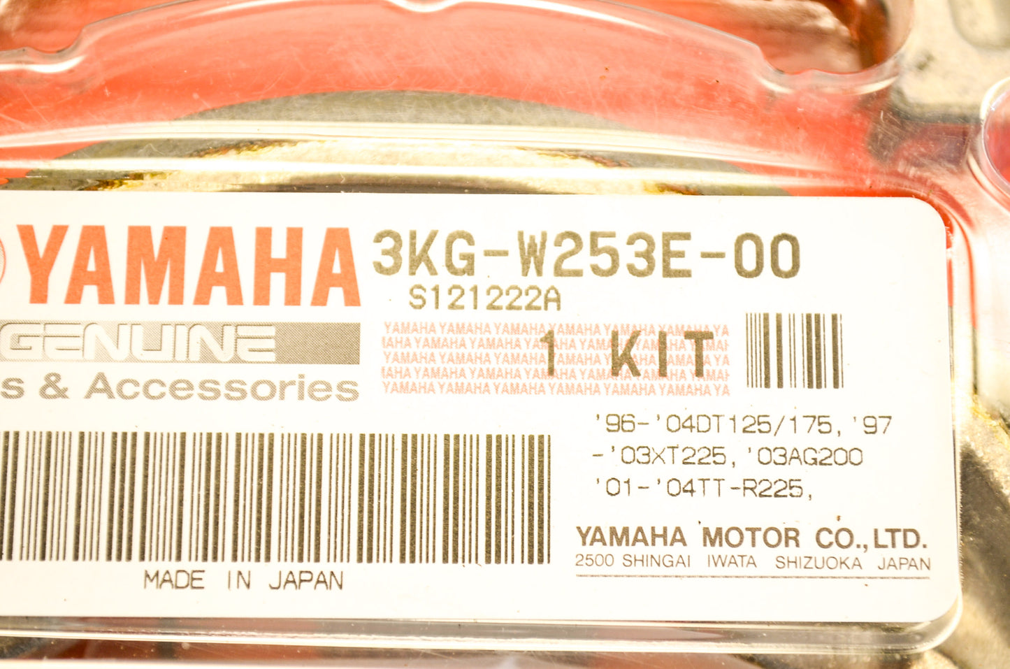 OEM Yamaha 3KG-W253E-00-00 Brake Shoe Kit NOS