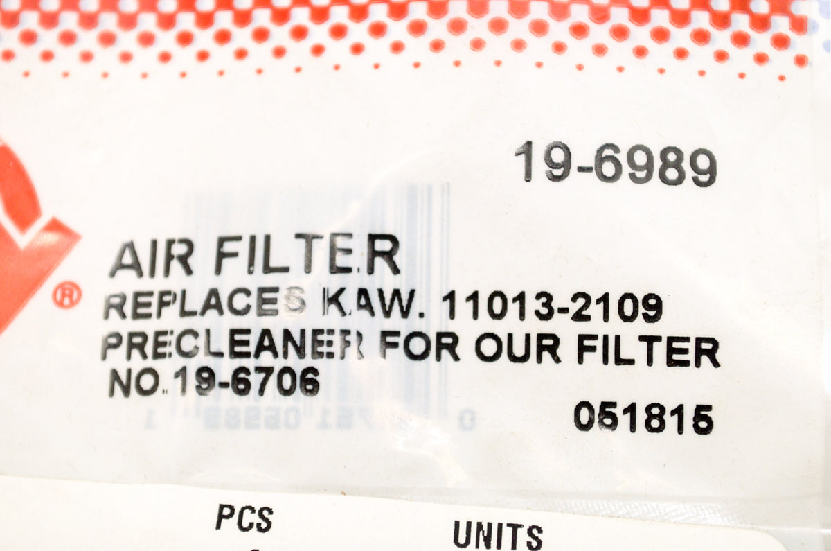 Rotary 19-6989, 11013-2109, 6989 Foam Air Filter Kawasaki Precleaner for 19-6706