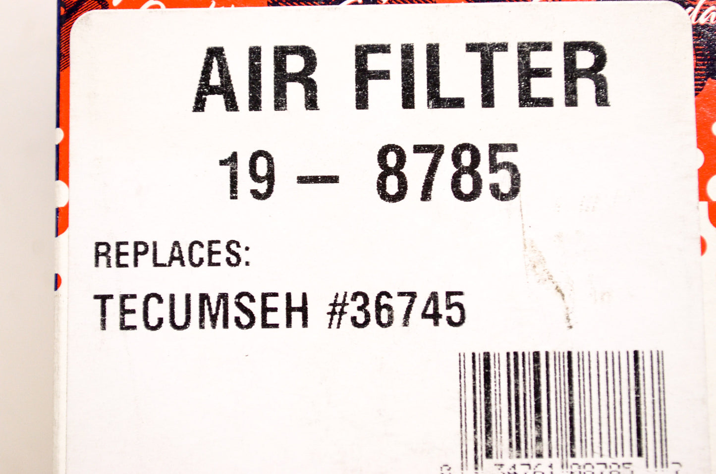 Rotary 19-8785, 36745, 8785 Air Filter Tecumseh NOS