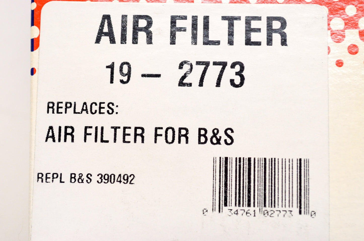 New Rotary Air Filter NOS