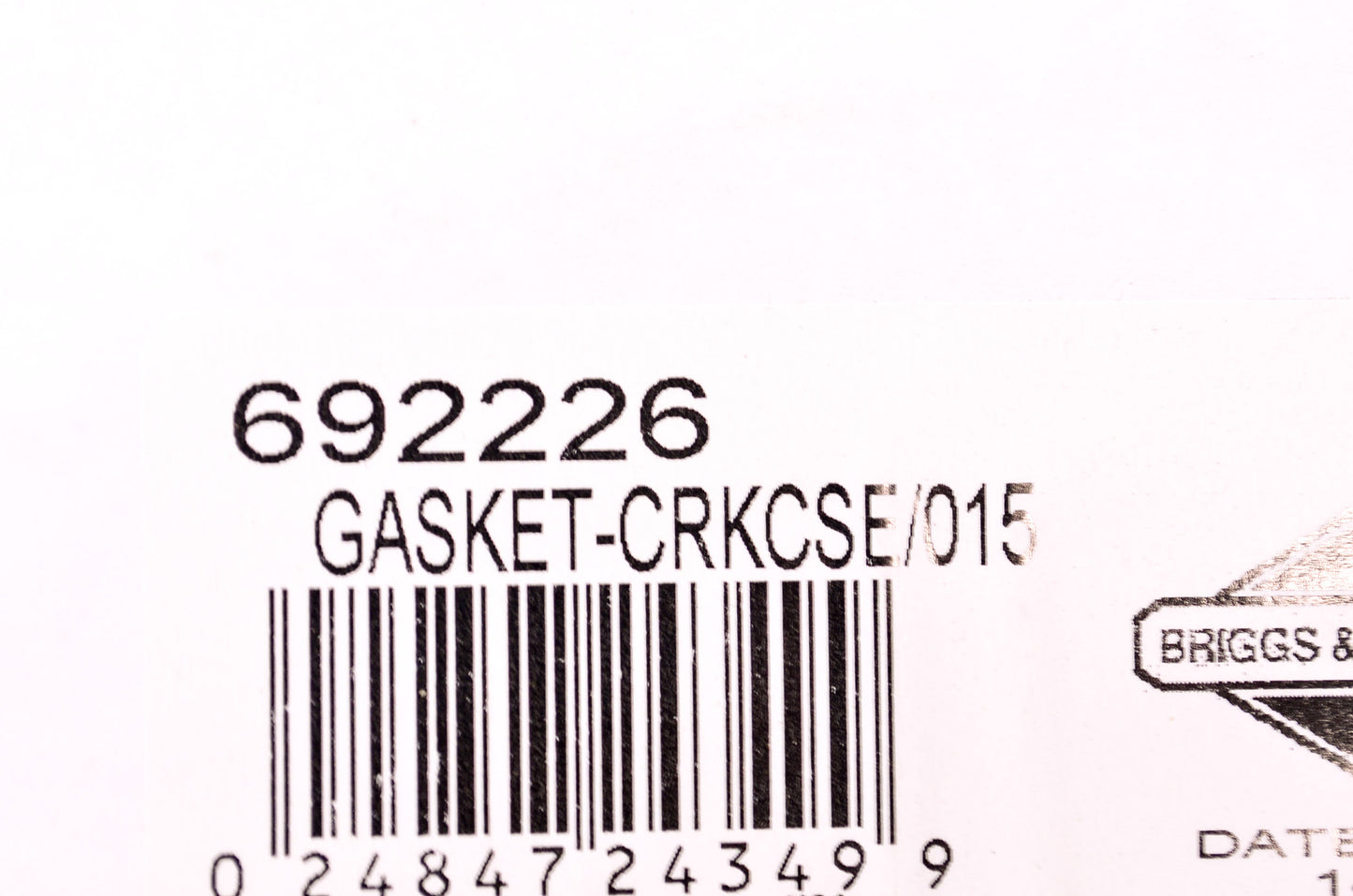 New Briggs & Stratton 692226 Crankcase Gasket NOS